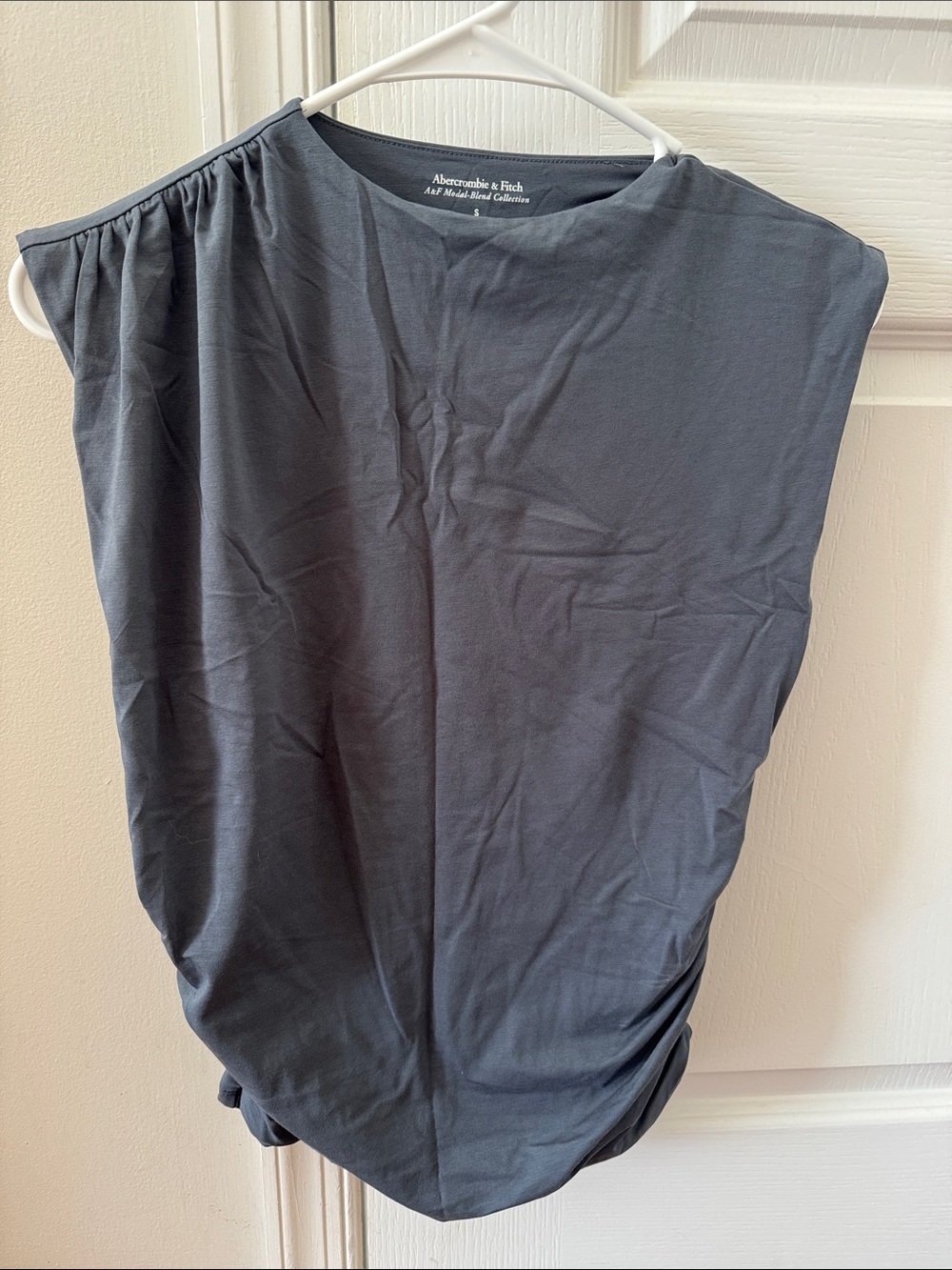 Abercrombie & Fitch Charcoal Gray Shoulder Tank